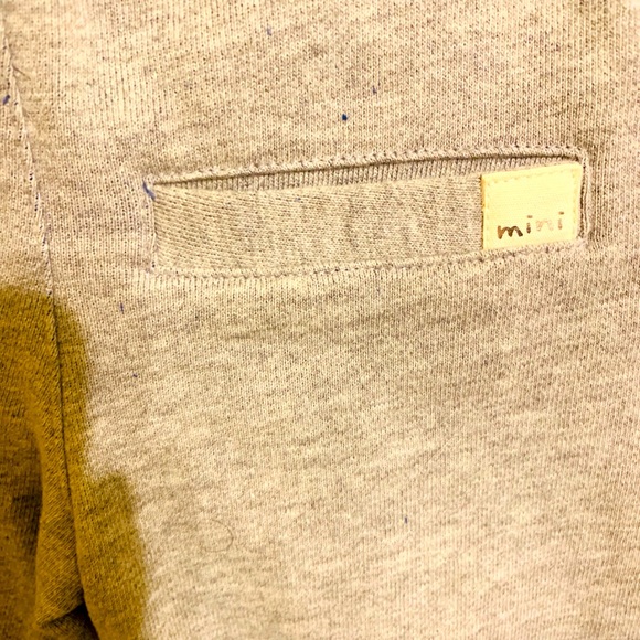 River Island Baby Boys Gray Solid Drawstring Waist Roll Up Chino Shorts - Picture 6 of 6